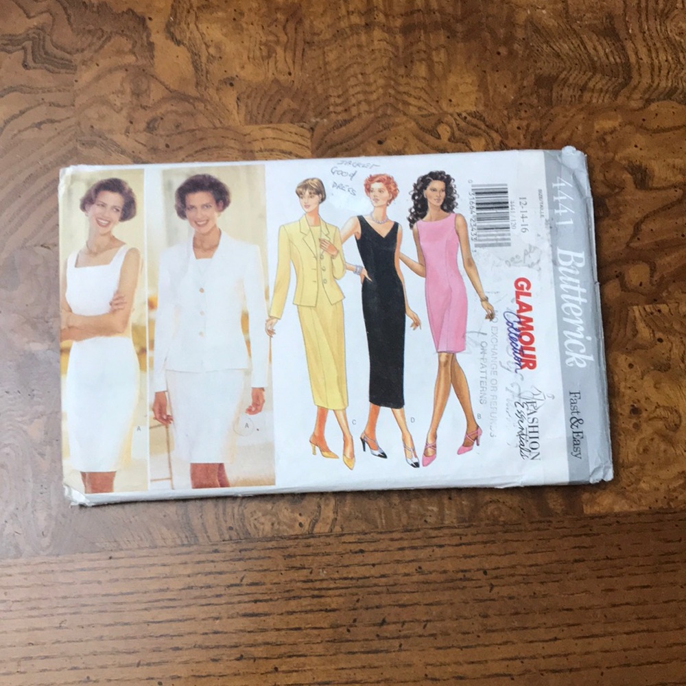 Butterick 4441 Sleeveless Princess Dress & Jacket Sewing Pattern Sz 12 14 16